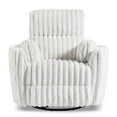 thumbnail image 6 of Furniture of America Nyra Chenille Power Swivel Glider Recliner with 2 Pillows for Living Room and Bedroom, White, 6 of 16