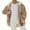 Solid Khaki, variant on Chiccall Mens Fuzzy Hoodie Jacket Oversized Thicken Colorblock Sweaters Full Zip Hood Drawstring Winter Casual Warm Coat with Pocket