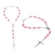 thumbnail image 3 of Pulsera De Cuentas De Cruzado, Brazalete Religioso Para Hombres, Mujeres, Boda, Rosa Rosa, 3 of 8