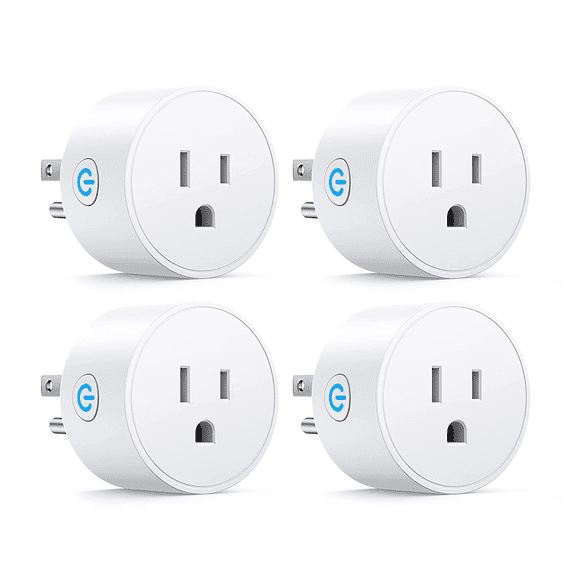 Smart Plug, SP10 Alexa Plug 4 Packs, Smart Plugs That Work with Alexa and Google Home, Smart Life WiFi Plug with Remote&Voice Control, Timer Plug(2.4GHz Only)