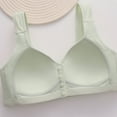 thumbnail image 3 of Womens Plus Size Bras No Underwire Front Closure Wireless Snap Closing Bra Gathered Breathable Adjustable Everyday Bras, 3 of 7