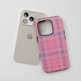 thumbnail image 3 of Plaid For All iPhone Series Protective Phone Case Geometric Pink Blue Beige, 3 of 7