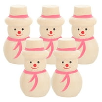 Gymnture christmas 5pcs Unfinished Wooden Snowman Peg Dolls for Painting Craft