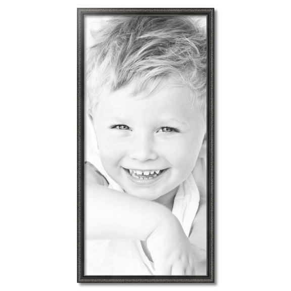 ArtToFrames 20" x 42" Antique Black Picture Frame, 20x42 inch Black Wood Poster Frame (WOM-5106)