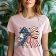 thumbnail image 5 of Patriotic Bow T-Shirt – USA American Flag Ribbon Graphic Tee, Black, Size 4XL, 5 of 6