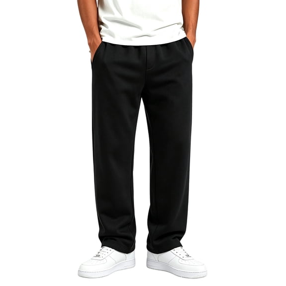 OGLCCG Boys Sweatpants Size 12 Straight Leg Athletic Jogger Pants with Pockets Lightweight Open Bottom Boys Sweat Pants Black