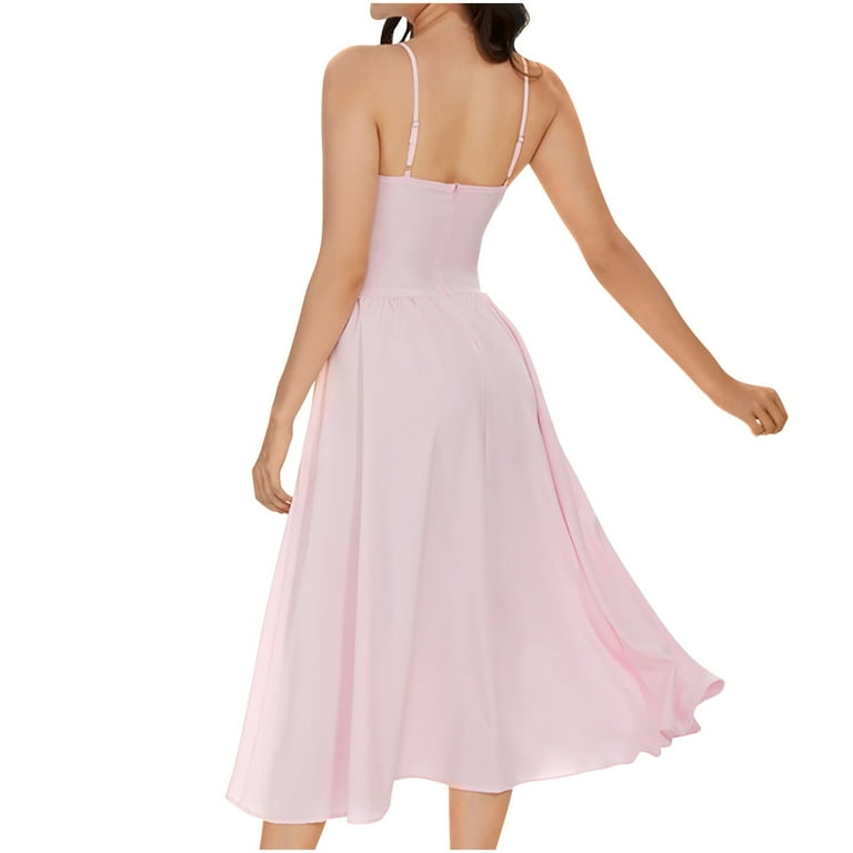 Chiffon Pure Color Sleeveless Spaghetti Straps Party Dress Chiffon Pure Color Sleeveless Spaghetti Straps Party Dress
