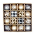 thumbnail image 2 of HOMYL 44 Pieces Christmas Ball Ornaments Set Reusable Christmas Tree Hanging Ornaments Gray Champagne Gold, 2 of 8
