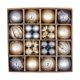 thumbnail image 2 of Juego de 44 adornos de bolas navideñas, decoración navideña, colgantes irrompibles, gotas para Gris Champán Dorado, 2 of 9