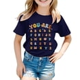 thumbnail image 2 of EnJoCho First Day of School Shirt Kids Back-to-School T-Shirts Boys Girls Cute Letter Summer Tops Toddler Crewneck Short Sleeve Shirt Preschool Tshirt Girls Oversized Class Shirt, 2 of 7