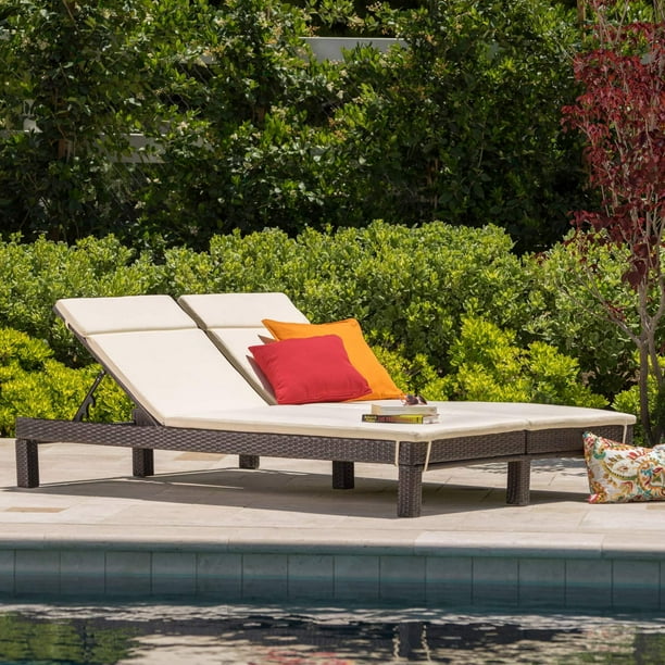 Argo Outdoor Wicker Double Chaise Lounge With Cushions Com - Outdoor Double Chaise Lounge Cushion Argo Outdoor Wicker Double Chaise Lounge With Cushions Com - Outdoor Double Chaise Lounge Cushion