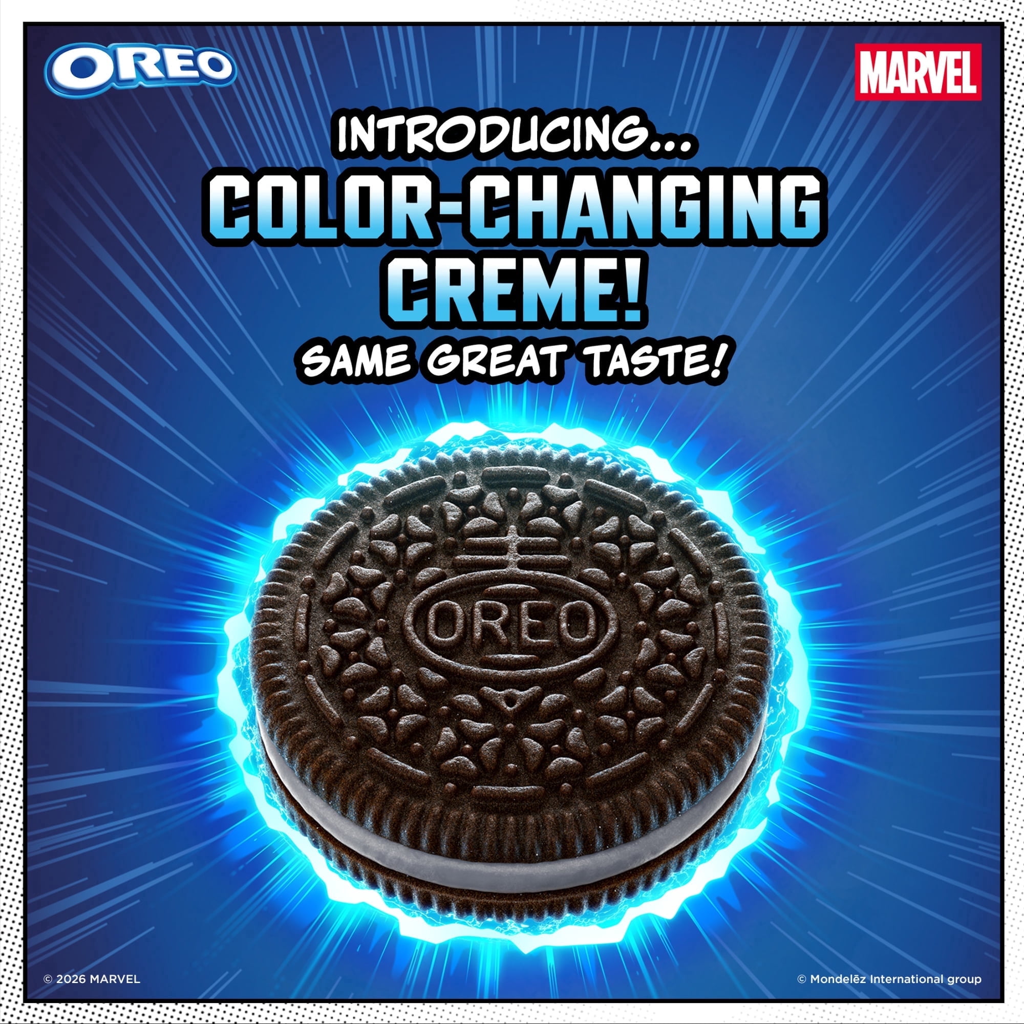 MARVEL OREO Stuf of Legends Cookies, Special Edition, 10 Snack Packs (2 Cookies Per Pack)
