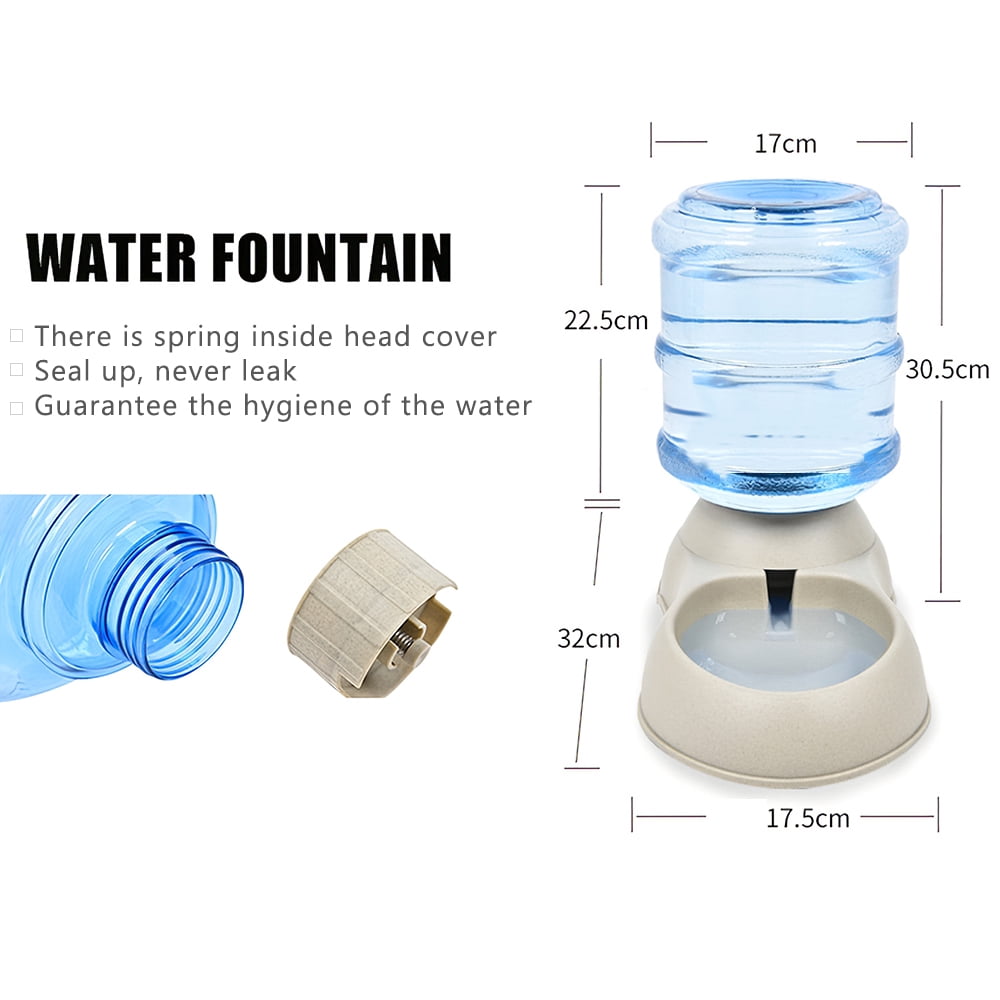 3 75L Automatic Gravity Water Feeder Dog Cat Drink Bowl 