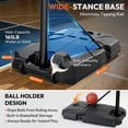 thumbnail image 4 of Naipo 44" Portable Basketball Hoop Height Adjustable 7.6ft to 10ft Outdoor Indoor Basketball Goal System with Wheels for Teens Adults Training and Fun, 4 of 10