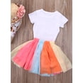 thumbnail image 3 of Newborn Baby Girls It's My Birthday Outfits Shiny Printed Sequin Dress Princess Tulle Tutu Skirt, 3 of 6