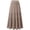 Khaki, variant on FRSASU Women's High Waist Pleated Skirt A line Swing Midi Skirts Trendy Elegant Lightweight Solid Color Flowy Skirts White