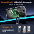 thumbnail image 2 of Funda magnética para iPhone 17 Pro Max, compatible con MagSafe, diseño de marco ondulado transparente 2025, funda protectora de borde suave, bonita, transparente, mate, a prueba de golpes, 2 of 6