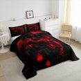 thumbnail image 3 of jejeloiu Cartoon Console Gamepad Bedding Comforter Set,Modern Geometric Plaid Twin Comforter Sets,Red Black Bedding Set For Boys Teens,Ultra Soft Home Decor Reversible,2 Pieces, 3 of 8