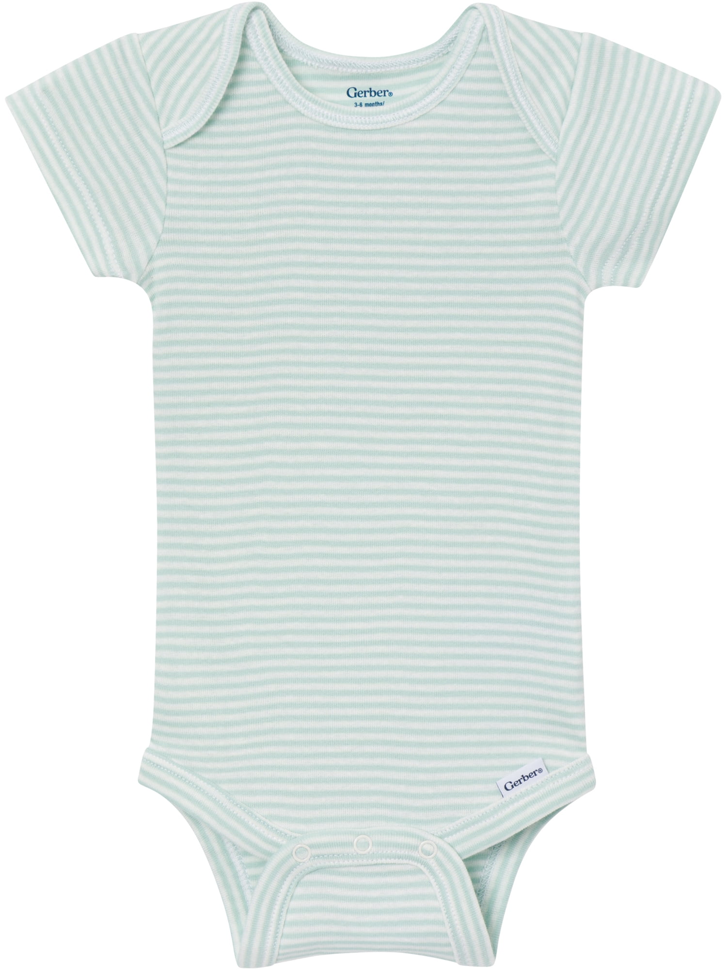 Gerber Baby Neutral Short Sleeve Onesies, 8-Pack, Sizes 0/3 Newborn - 12 Months