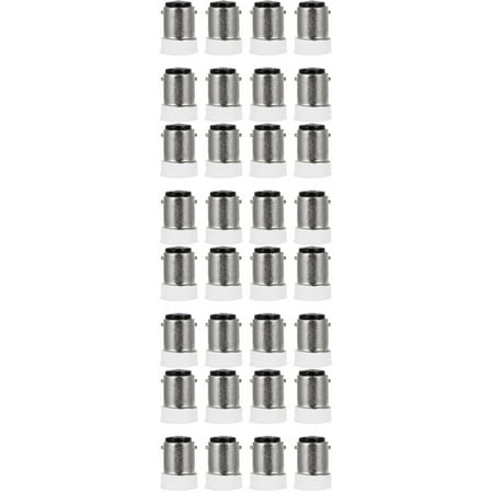 

32 pcs Household Light Bulb Converter Durable B15 to E14 Lamp Holder Adapters