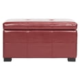 thumbnail image 5 of SAFAVIEH Maiden Small Rustic Flip Top Tufted Storage Bench, Red, 5 of 11