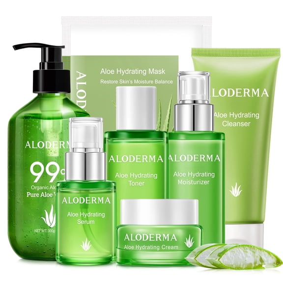 Aloderma Luxury Aloe Hydrating Set 7-Piece Set