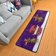 thumbnail image 3 of SKYSONIC 2'X6' Funny Santa Claus Reindeers Runner Rug with Rubber Backing, Red Brick Chimney Roof Non Slip Entryway Rug Runner Washable Soft Area Rug Carpet for Hallway Bedroom Kitchen Decor, 3 of 6