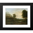 thumbnail image 2 of Claude Lorrain 14x11 Black Modern Framed Museum Art Print Titled - Landscape with a Column and Figures, 2 of 5