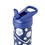 TAL 26oz Stainless Steel Ranger Water Bottle with Easy Sip Straw, Blue Sport