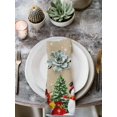 thumbnail image 2 of Christmas Snowman Cloth Napkins Set of 4 Reusable Dinner Napkins, Brown Winter Snowflake Xmas Pine Tree Cocktail Napkin Washable Table Napkins for Wedding/Holiday Party/Baby Shower 20"x20", 2 of 7