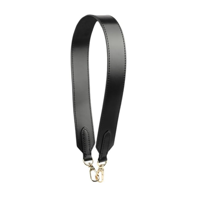 Correa de cuero para bolso, correa de modificación para bolso de moda, correa de repuesto, asa para bolso Negro