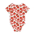 thumbnail image 2 of Daiia Hand Drawn Tomatoes Printed Unisex-Baby Short Sleeve Onesies Bodysuits Baby Climbing Clothes Soft and Comfortable Romper with Expandable Shoulder Design-9M, 2 of 8