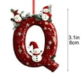 thumbnail image 3 of Moocorvic 26 Initial Letter Ornaments Christmas Tree Decoration Personalized Hanging Alphabet Pendant, Q, 3 of 9