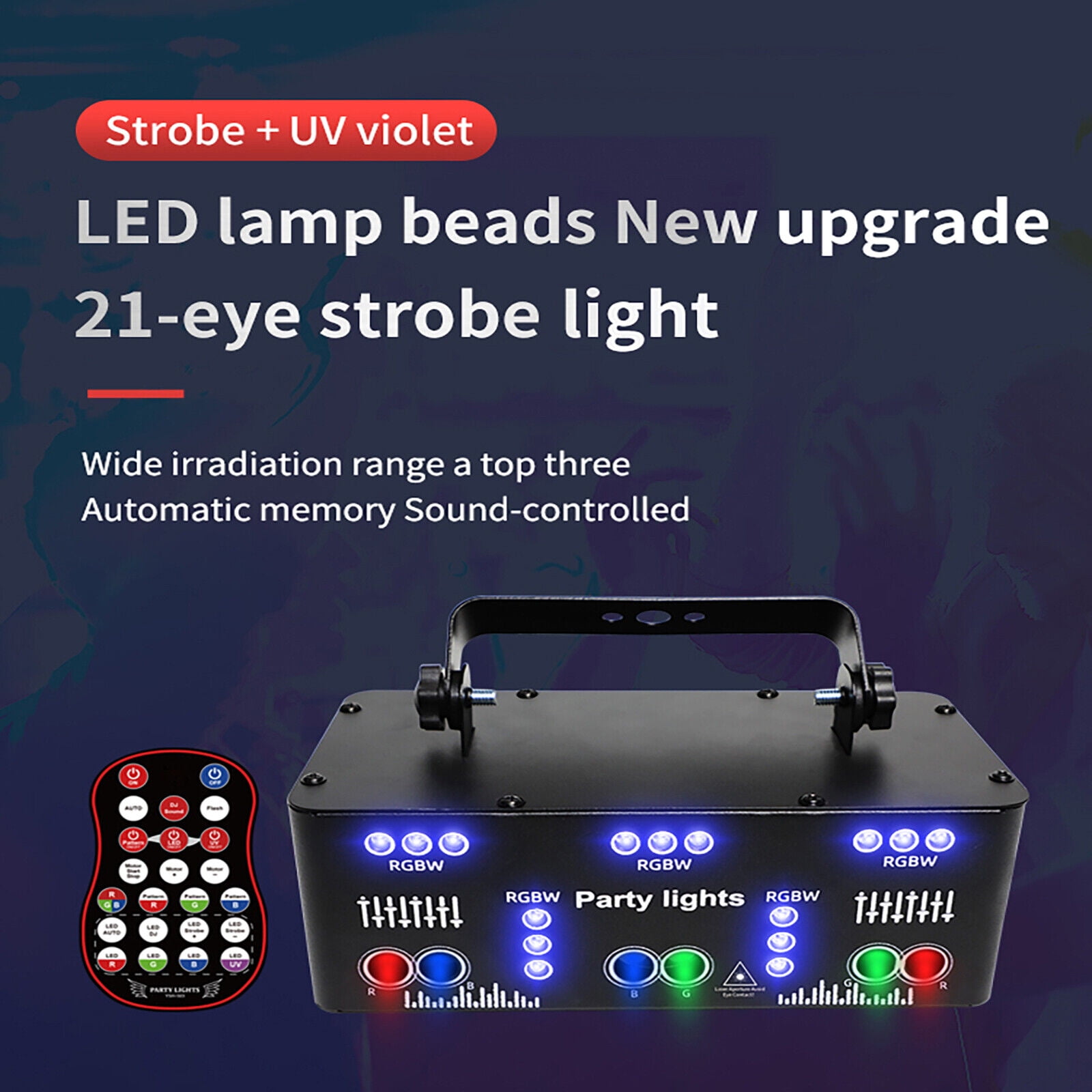 TFCFL Proffessional 21 Eyes RGB LED Laser Beam Scanner Projector DJ Party Stage Laser Light Show DMX Remote Control