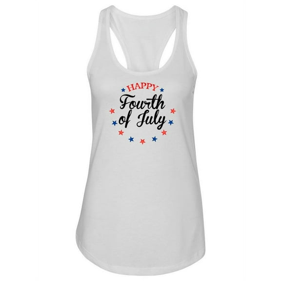 Happy Fourth Of July Racerback Tank Women -SPIdeals Designs, Female x-Small