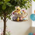 thumbnail image 3 of Tyidzon Easter Bunny Decorations Hanging 2D Flat Acrylic Ornaments, Happy Easter Ornaments for Home Holiday Indoor Party Decor, 3 of 6