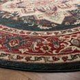 thumbnail image 3 of SAFAVIEH Mahal Garnet Oriental Area Rug, Navy/Red, 6'7" x 6'7" Round, 3 of 8