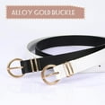 thumbnail image 2 of 2 Pack Women's Leather Belts for Jeans Dresses Fashion Gold Buckle Ladies Belt, 2 of 6