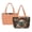 Butterfly Camellia, variant on Wolf Forest Print Fashion Women’s Quilted Shoulder Bag, Reversible Large Tote Handbag with Side Pockets, Lightweight Top Handle Satchel for Travel, Work & Daily Use, Orange