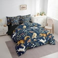 thumbnail image 3 of Manfei Boho Jungle Animal Twin Bedding Sets 7-Piece for Child, Squirrel Fox Butterfly Bedding Comforter Set, Rustic Farmhouse Reversible Sheet Sets, Ultra Soft Home Decor, 3 of 7
