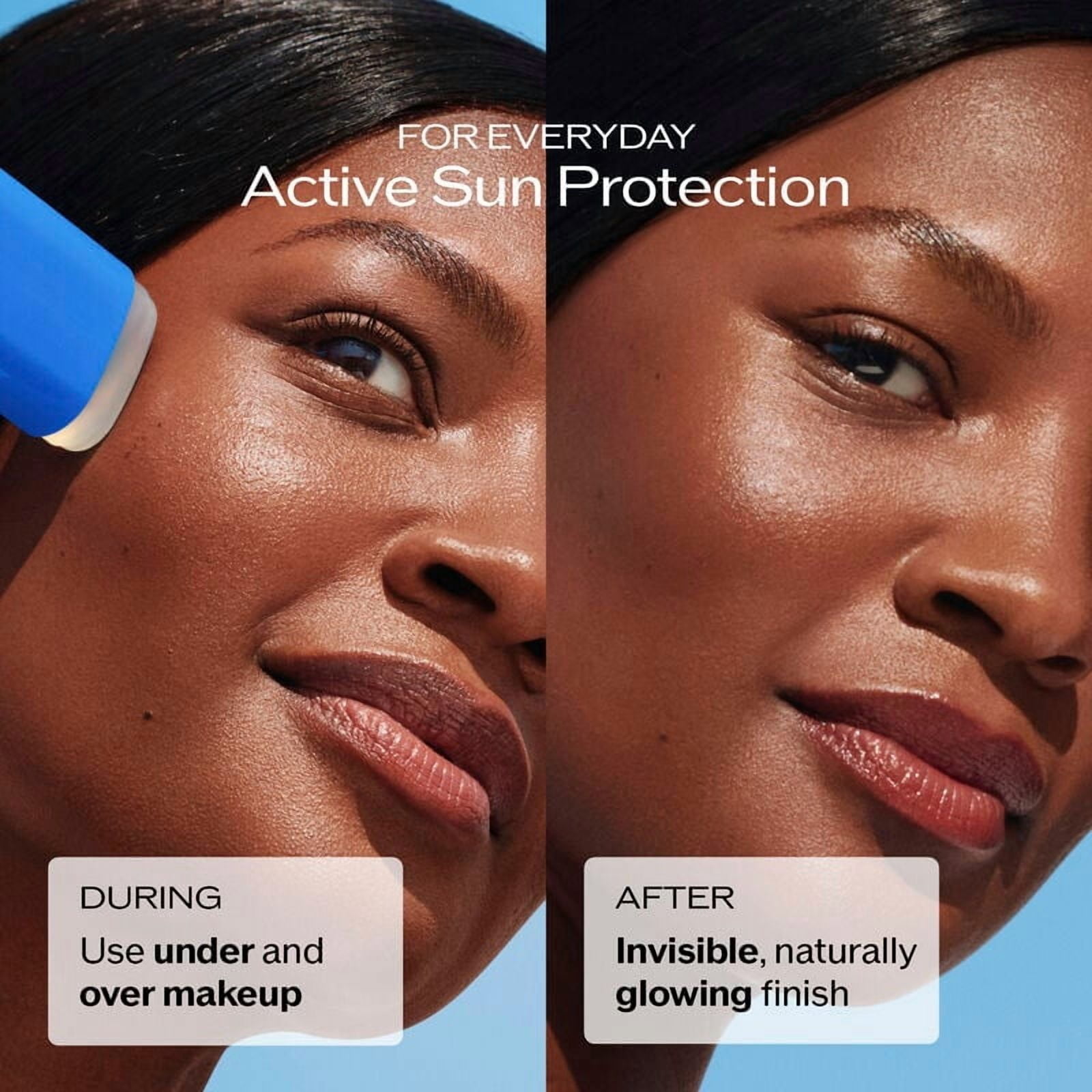 Shiseido Ultimate Sun Protector Clear Stick SPF 60+, Invisible Broad Spectrum Face Sunscreen, Wear Under & Over Makeup, Lightweight Formula - All Skin Types, 20g REGULAR Size