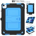 thumbnail image 6 of iPad Air 4 10.9 Case 2020, iPad Pro 11 Inch 2020 2018 Case, Heavy Duty Hybrid Shockproof Stand Anti Scratch Kids Cover Drop-Proof Protection Case with Hand Shoulder Strap Case,Black & Blue, 6 of 7