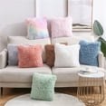 thumbnail image 3 of Taibuwu Pack of 2 Throw Pillow Covers Luxury Fluffy Pillows Decorative Pillows Plush Cushion Case Fuzzy Mongolian Merin Style for Bed Couch Sofa Living Room Spring Home Decor 16x16 Inch, 3 of 4