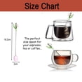thumbnail image 2 of Cucharas para café expreso, minicuchara para café con leche con forma de lirio multicolor, cucharitas pequeñas de vidrio para té, cuchara mezcladora con varilla para revolver, 2 of 6