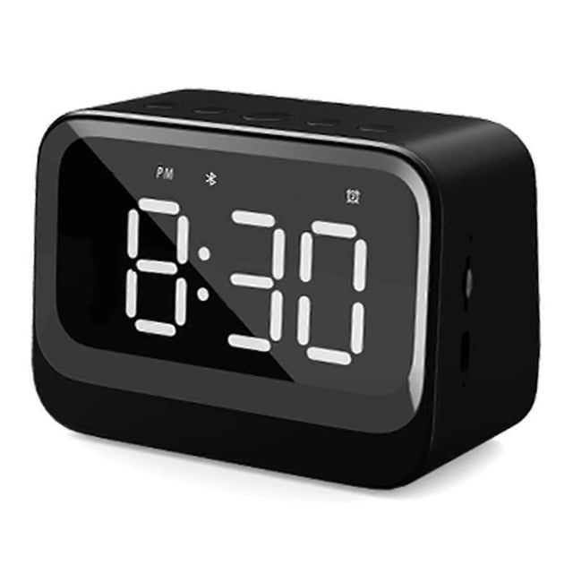 Portable Dual Clock Support TF Card Play Soundbar Wireless Display Music Player Bluetooth Speaker B