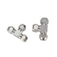 thumbnail image 1 of 2pcs KTPE Tipo neumático Tipo Níquel Pizarra Níquel Pipe de compresión de cobre Conector de 3 maneras Conector para tubo de acero de aluminio de latón, 1 of 5