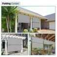 7'W x 8'L Outdoor Folding Shade, Cordless Fold Shade Blind Sun Shade for Patio Porch Backyard