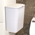 thumbnail image 4 of Cubo de basura para inodoro montado en la pared, 8/12L, con tapa, suministros para el hogar, 4 of 8