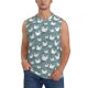 thumbnail image 1 of Fotbe Farm Birds Men's Camiseta sin Mangas Estampada para Hombres, Playera Casual para Gimnasio, Entrenamiento, Playa-X-Large, 1 of 7