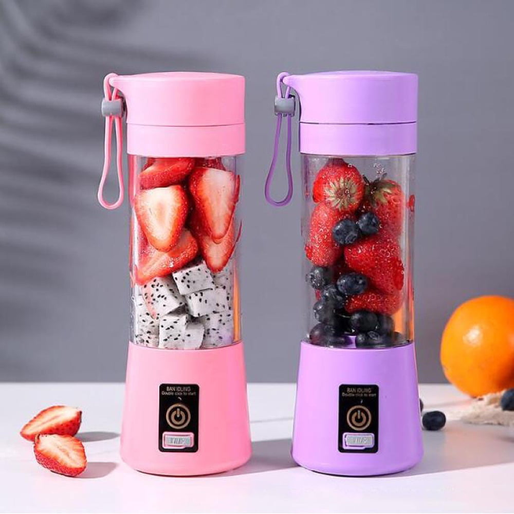 Smoothie Maker Personlicher Mixer Standmixer mit 6 Edelstahlmesser Entsafter USB Wiederaufladbar und 380ML Kapazitat Geeignet fur Familien Camping und Sportarten Walmart